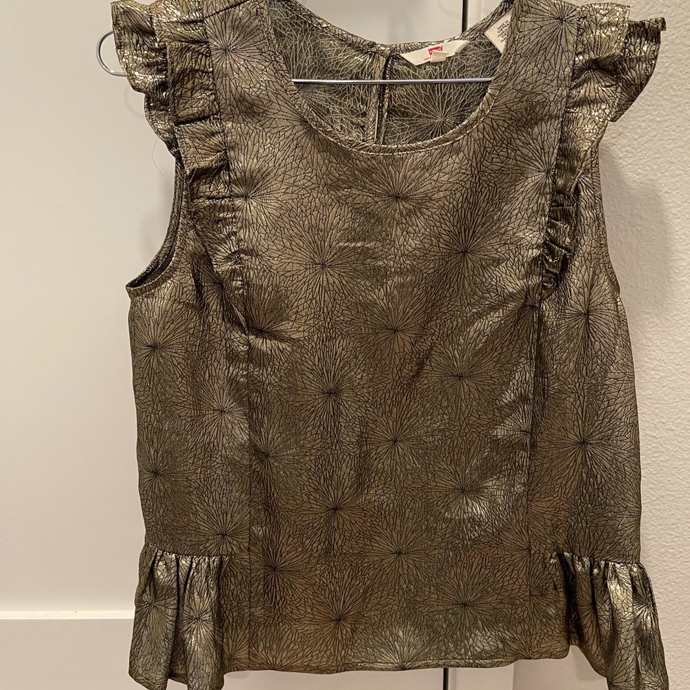 Levi’s metallic gold top